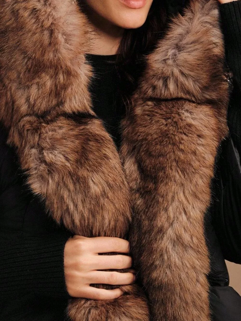 Black Casual Women's Puffer Coat